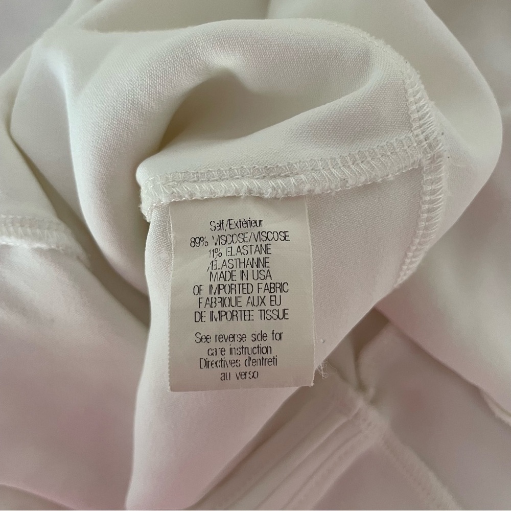 Theory White Stretch Sleeveless Fit & Flare Mini Dress 1709 - Picture 9 of 11